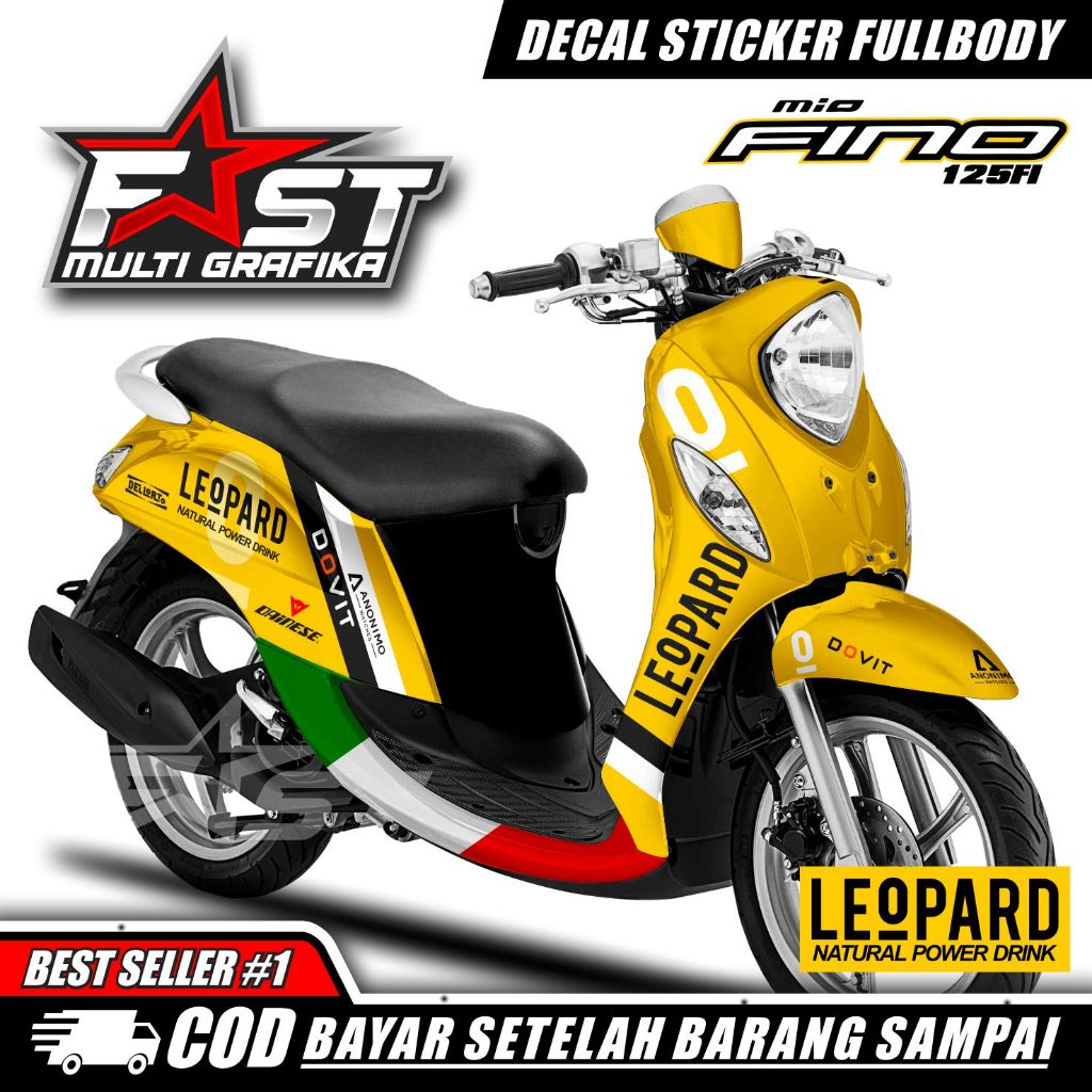 Decal Fino 125 Leopard Full Body Stiker Fino 125 Full Body Stiker Fino 125 Full Body Variasi Stiker 