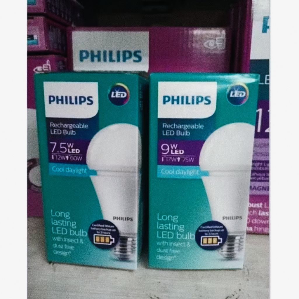2 pcs Philips Lampu Emergency 13 watt Led Emergency fiting gantung menyala otomatis