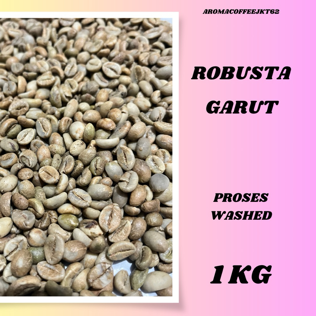 Biji Kopi Mentah / Green Bean Robusta Garut Grade 1 (1Kg)