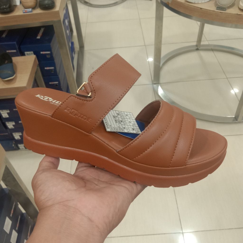 ROHDE SANDAL WEDGES TALI DUA WANITA ORIGINAL