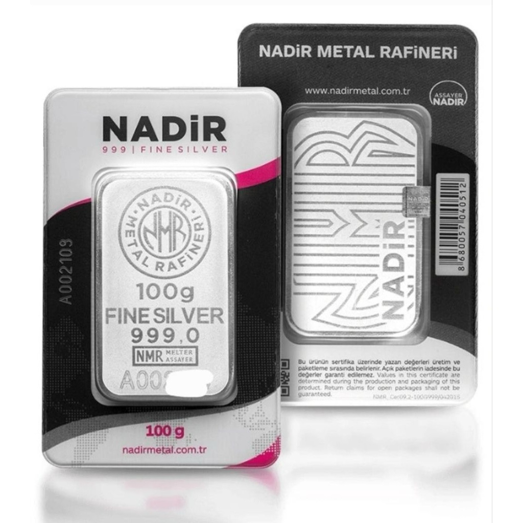 Fine Silver Perak Murni Nadir 1 oz 31.1 gram 50 gram 100 gram