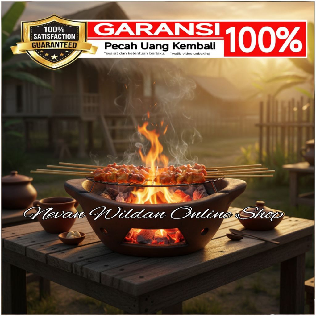 BAKARAN SATE TANAH LIAT OVAL | ANGLO TANAH LIAT OVAL | ANGLO GERABAH TANAH LIAT