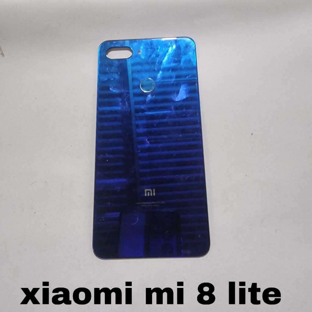 BACKDOOR TUTUP BELAKANG XIAOMI MI 8 LITE ORI COPOTAN NORMAL MINUS KURANG MULUS