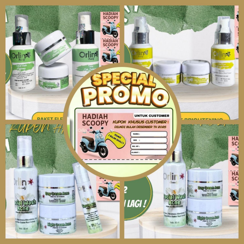(HADIAH GRATIS) ORLIN BEAUTY SKINCARE / ORLIN BEAUTY / ORLIN / ORLIN SKINCARE / PUTIH GLOWING 10HARI