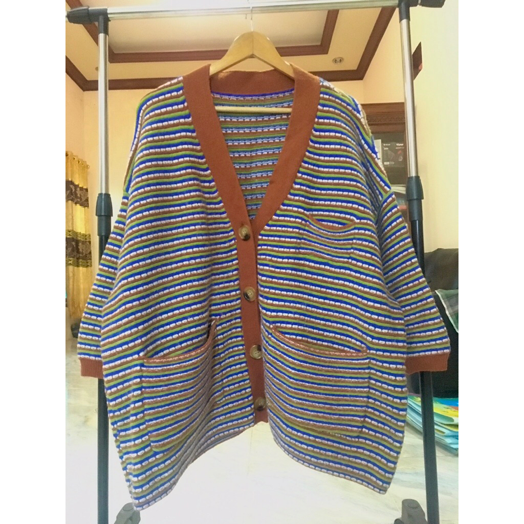 CARDIGAN OVERSIZE PREMIUM / CARDIGAN RAJUT MOTIF TIMBUL / CARDIGAN RAJUT TEBAL