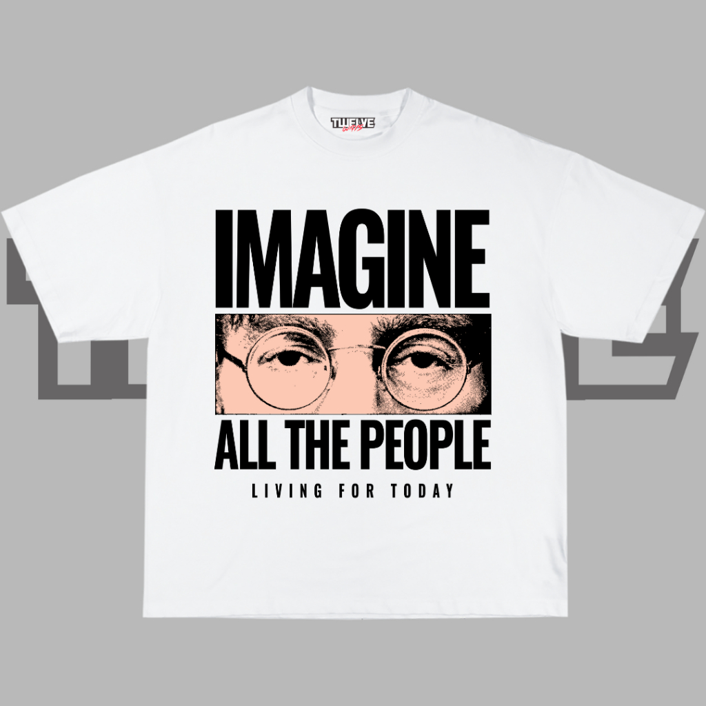 JOHN LENNON IMAGINE OVERSIZE T SHIRT | Oversized T Shirt | Kaos Musik | Kaos John Lennon Unisex | Ka
