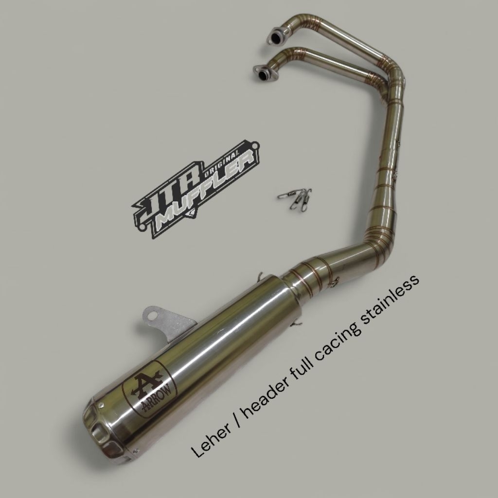 Knalpot racing Arrow Ninja 250karbu Ninja Fi old full stainless
