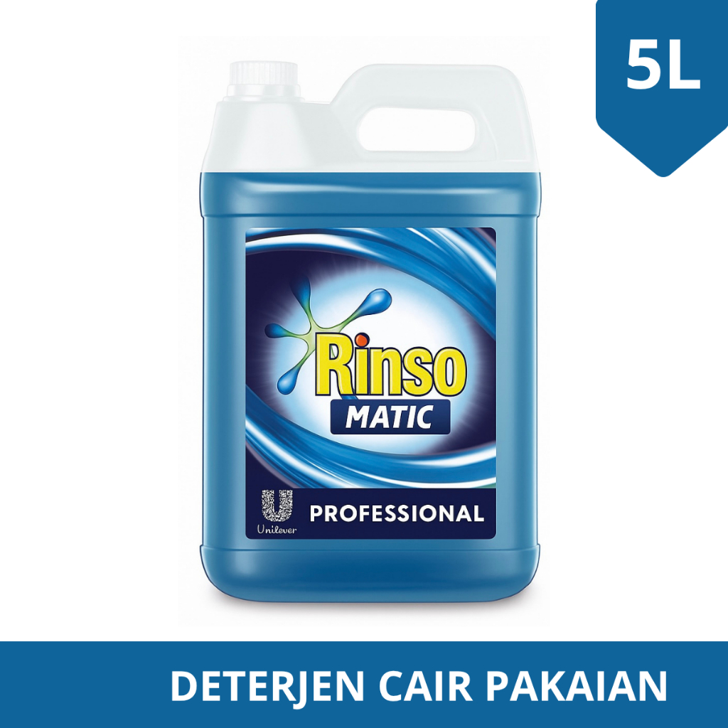 Deterjen Cair Laundry 5 Liter - Rinso Cair Matic 5 Liter Non Stiker