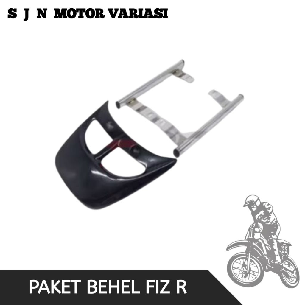 Paket Begel Fiz R Behel Samping Fizr Dan Begel Fizr Belakang  Hitam Chrome Satu Set SJN Motor Varias