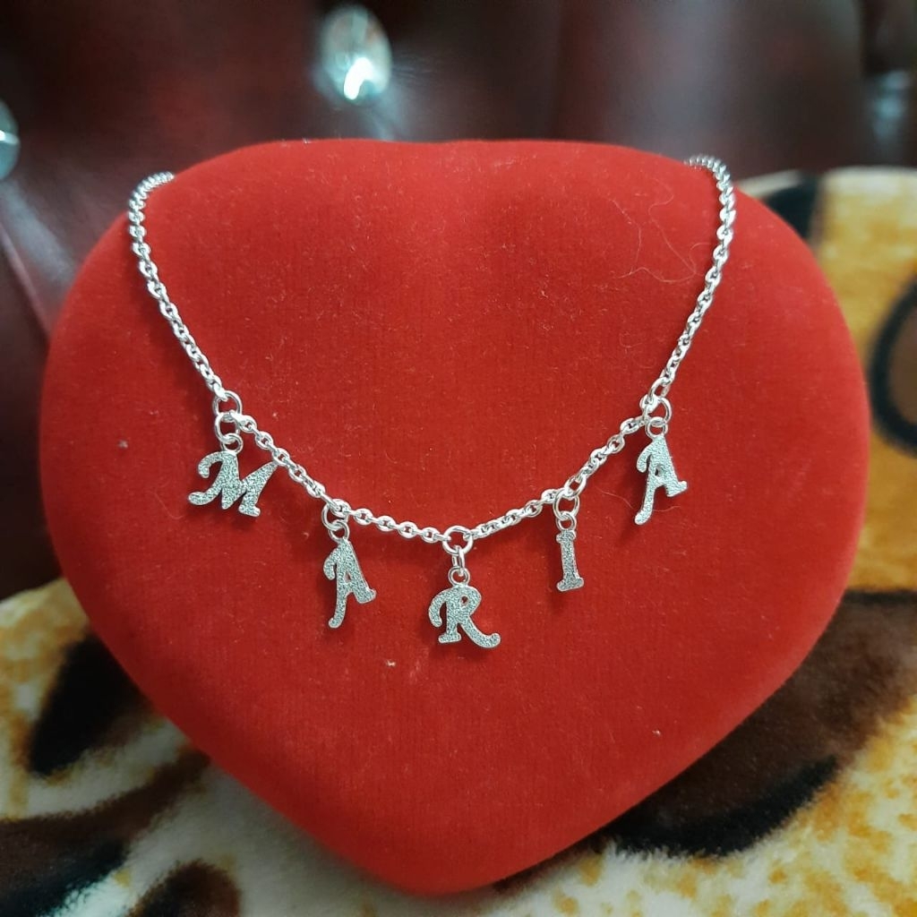 Kalung Nama Perak Asli bisa Request Nama dan Ukuran