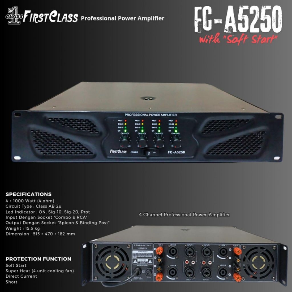 Power Amplifier Firstclass 5250 FCA 5250 FC A5250 | HIGH QUALITY POWER