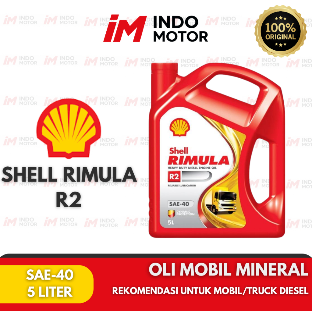 Shell Rimula R2 SAE 40 5L - Oli Mobil Diesel Mineral