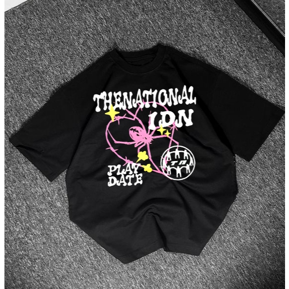 Tshirt Boxy T-shirt Heavyweight Playdate Dark Brown IDN kekinian pria wanita unisex kaos skena starb