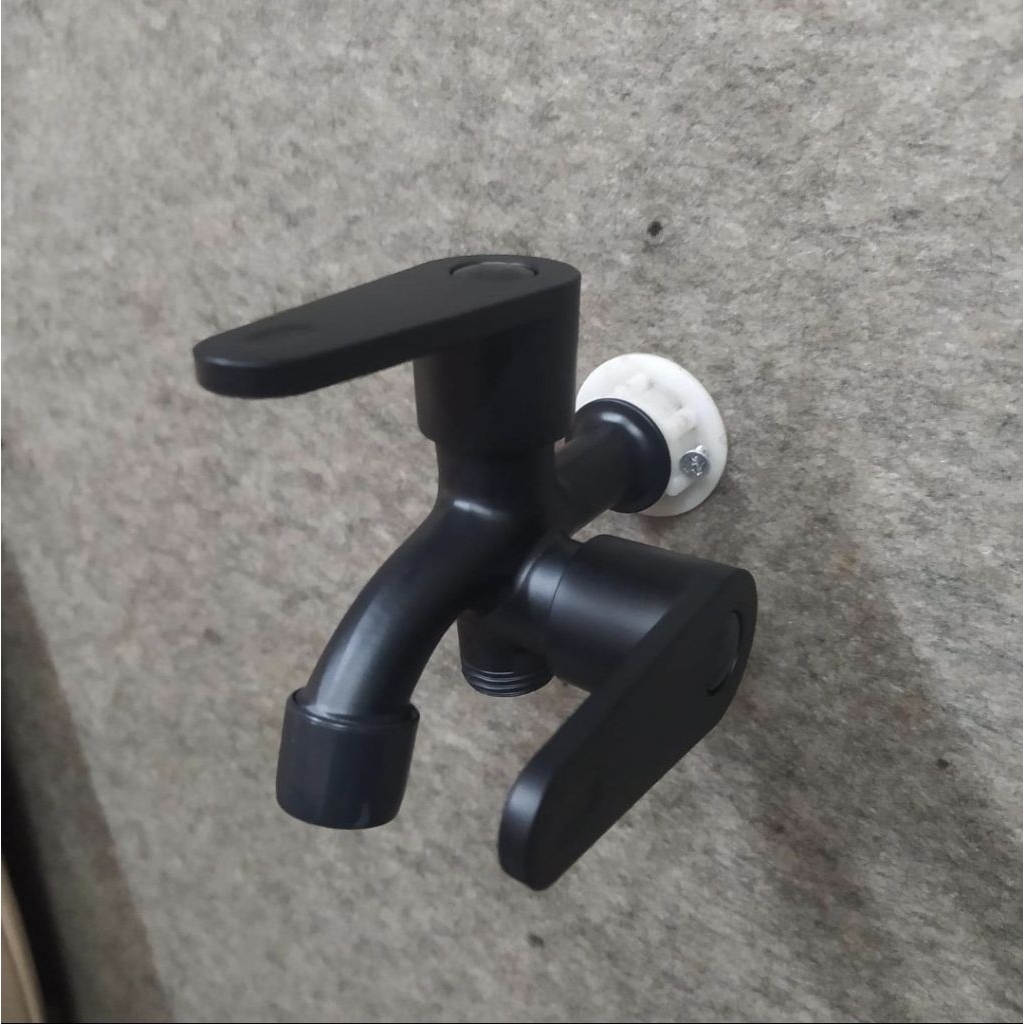 Kran Cabang Stainless Hitam / Kran Shower Stainless Cabang