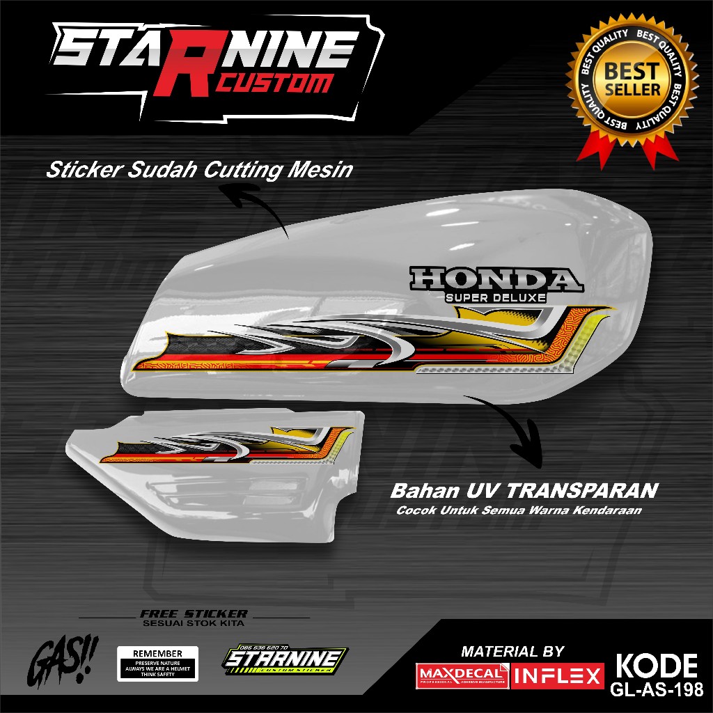 stiker GL100 / Striping GL125 / stiker GL kode GL-AS-198