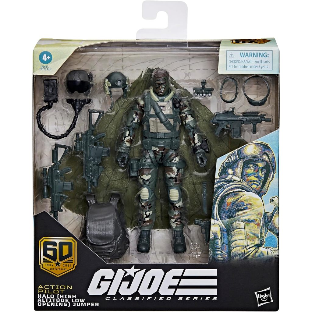 G.I. Joe Classified Series 60th Anniversary Action Pilot - Halo (High Altitude Low Opening) Jumper, 
