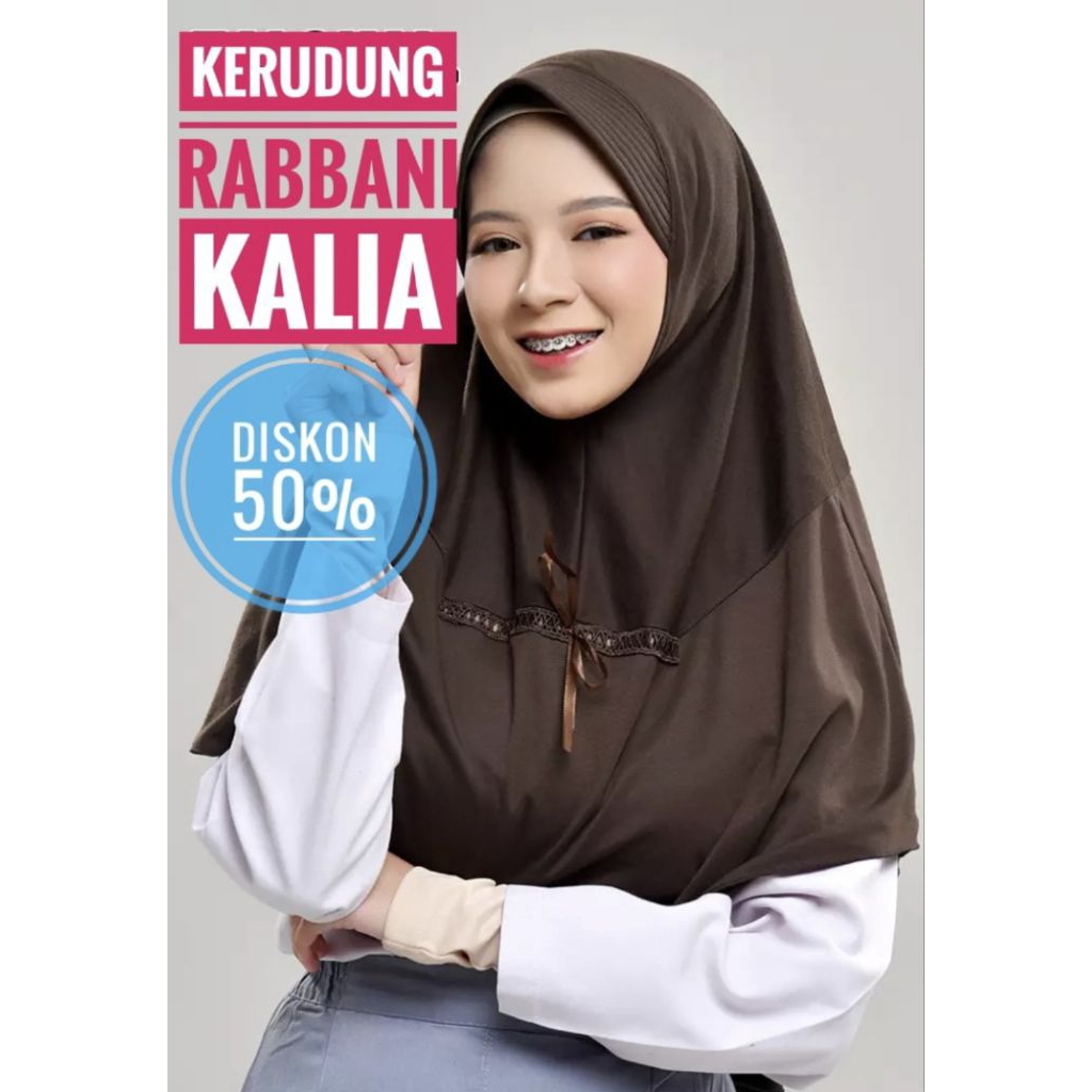 Promo Diskon 50 %   Kerudung Rabbani Kalia Original size XL