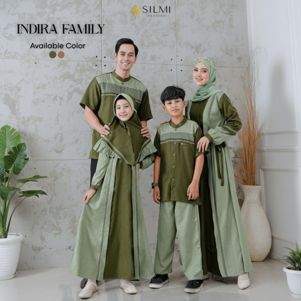 Silmi | Indira Family - Gamis Couple Pasangan - Sarimbit Couple Keluarga - Gamis Kondangan Elegan
