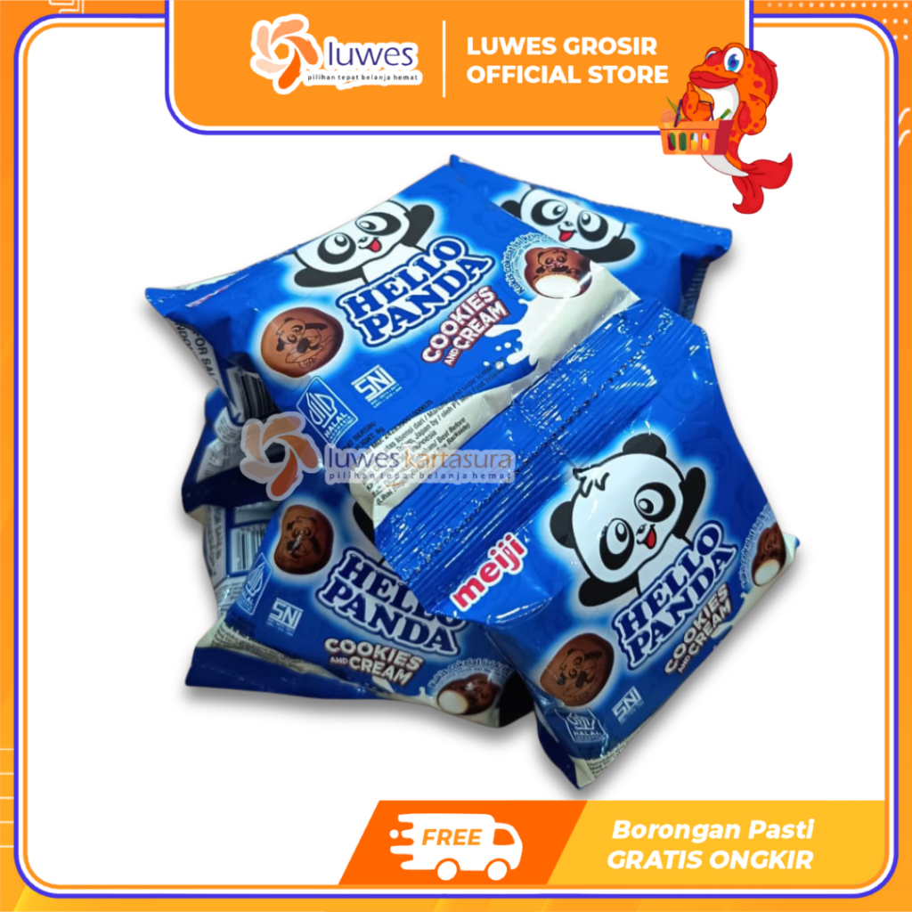 [GROSIR] Hello Panda Cookies  Cream Snack Renceng Isi 10 Pcs Snack Murah