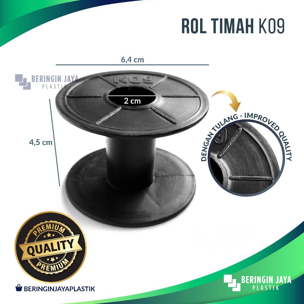 Bobin Rol Kawat K09 / Roll Timah / Tempat Gulungan Kabel / Klosan / Clos / Bobbin Plastik