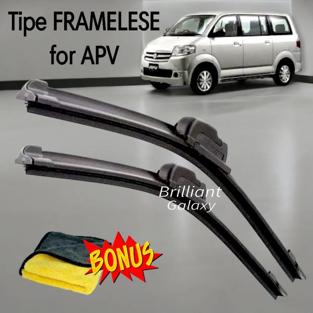APV / Grand Max - Wiper Kipas Kaca Depan Sepasang FRAMELESE