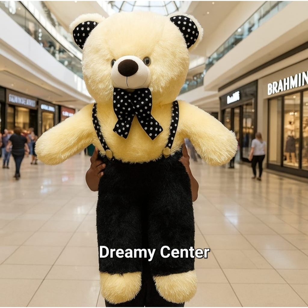 Boneka Teddy Bear JOJON Beruang Overall Jumbo T90CM Hitam