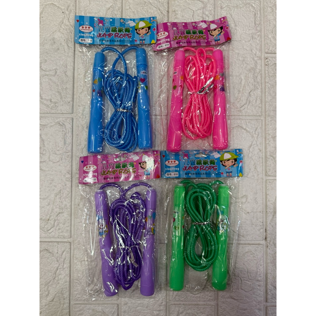 SKIPING JUMP ROPE LOMPAT TALI ANAK ANAK WARNA KARAKTER LUCU 618 BAGUS