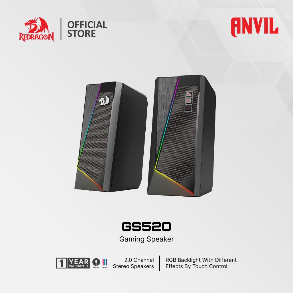 Redragon ANVIL GS520 RGB Speaker Classic design and simple structure 2.0 channel stereo speakers