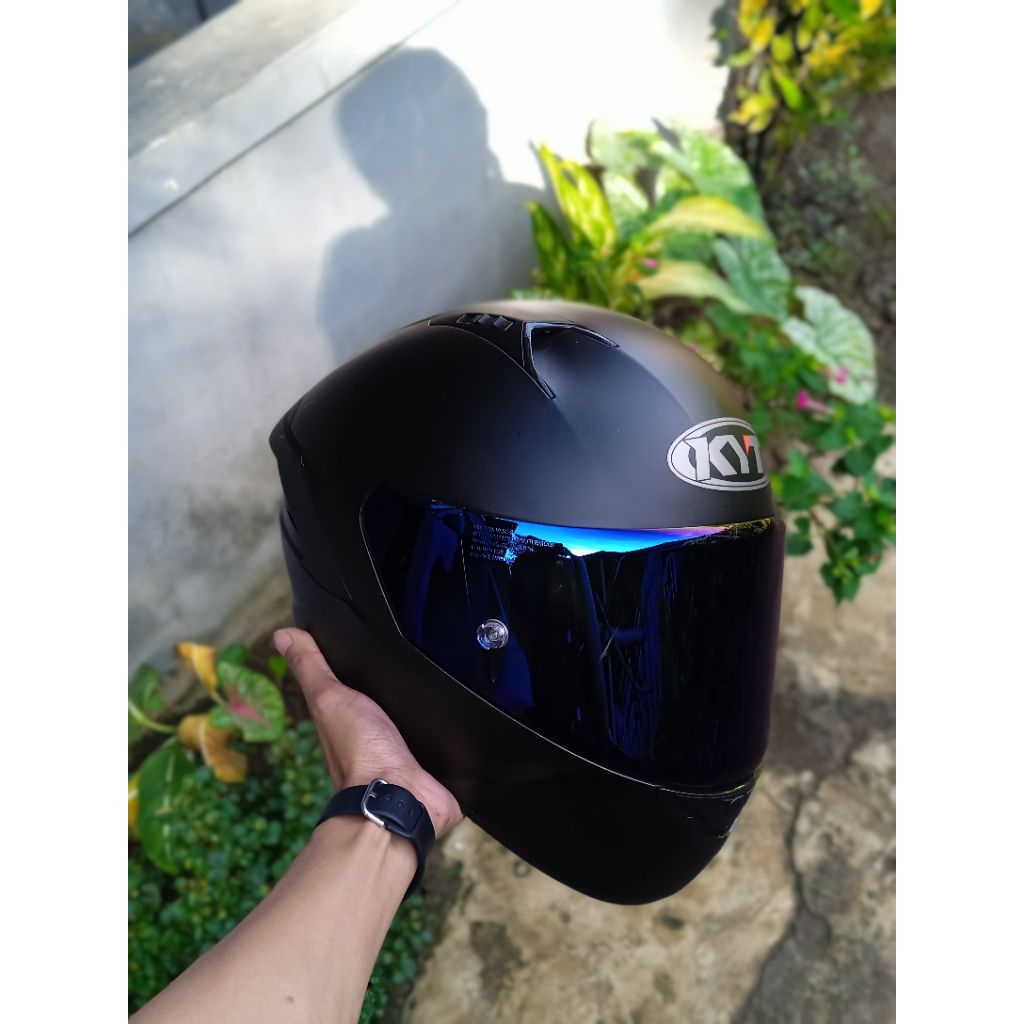 KYT NFR SOLID BLACK MATT HELM KYT NFR SECOND HELM FULLFACE