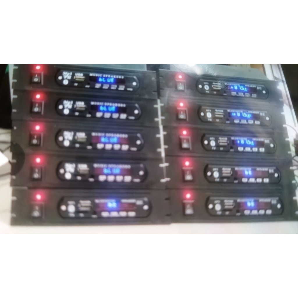 modul bluetooth mp3 langsung colok listrik (LED BIRU kualitas terbaik)