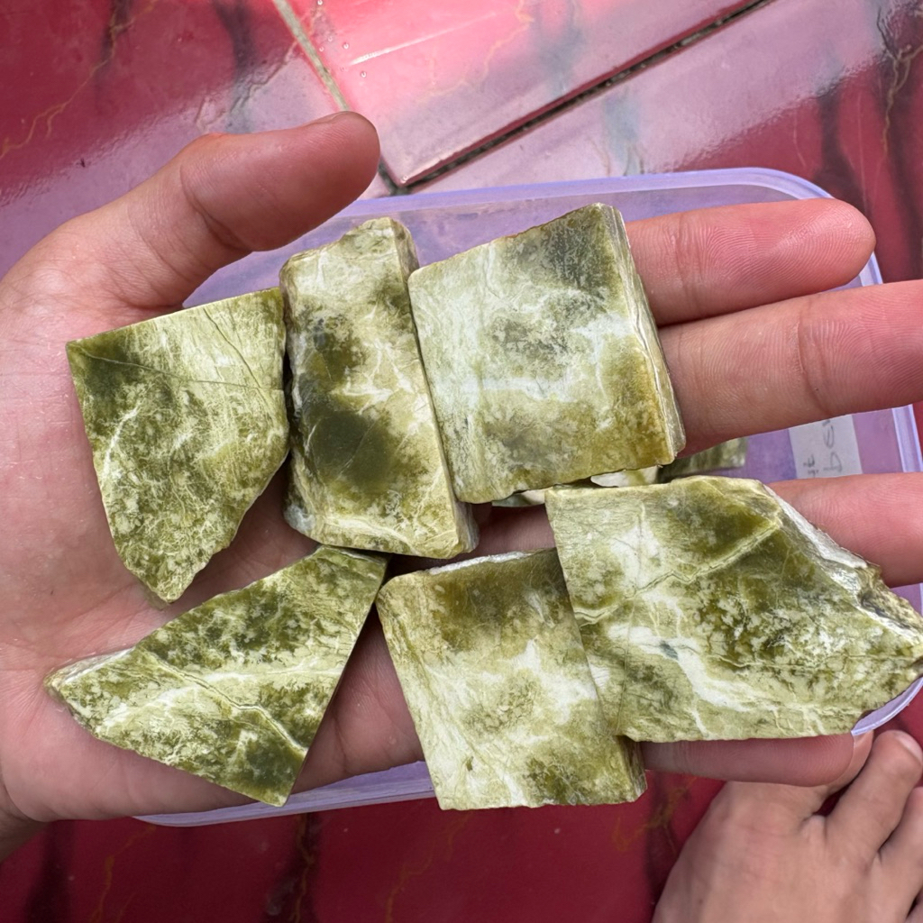 Batu serpentine motif / bahan batu serpentine motif / batu akik serpentine motif