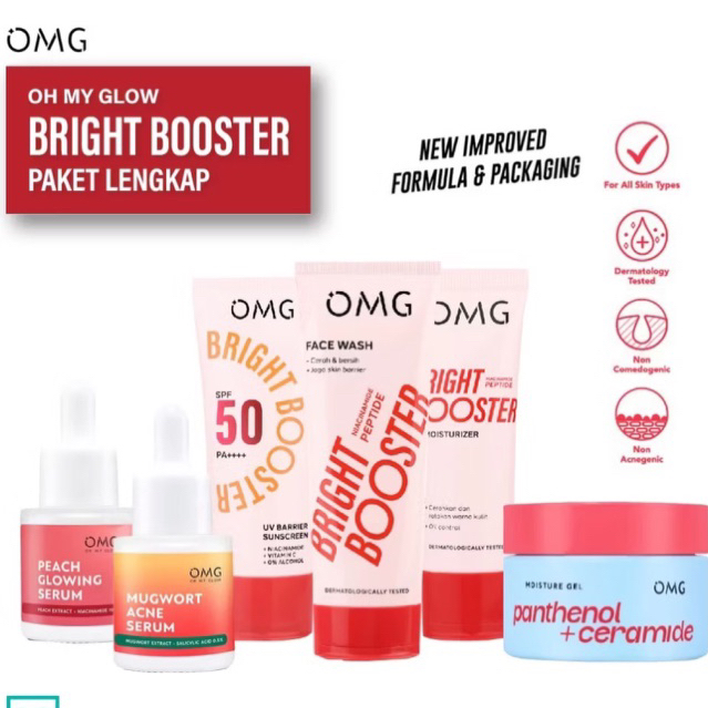 OMG OH MY GLOW PEACH GLOWING SERIES / OMG SKINCARE / OMG