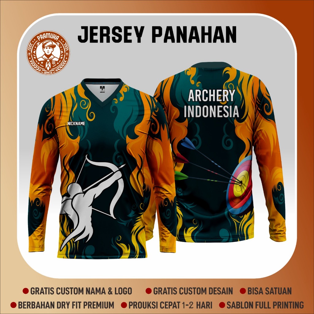Jersey ARCHERY AR-001 - Kaos Baju Panahan Printing Gratis Custom Desain
