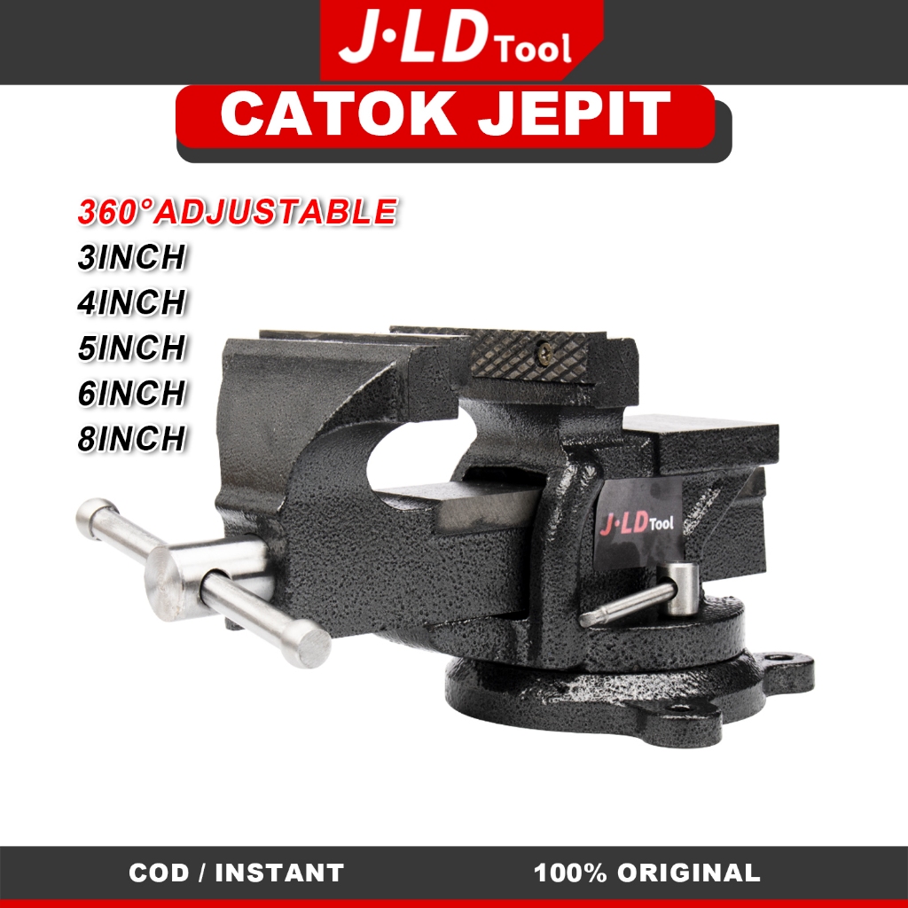 JLD Ragum Besi ragum putar 360° 3/4/5/6/8inch Catok Clamp Ragum Klem Ragum Tanggem Alat Jepit Serbag