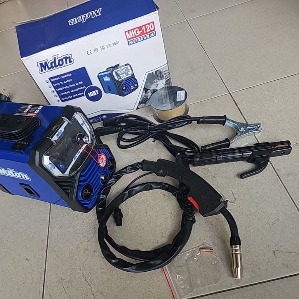 Mesin Las Mig 120 Mdon Travo Las Mig Tanpa Gas Bonus Kawat Las Mig