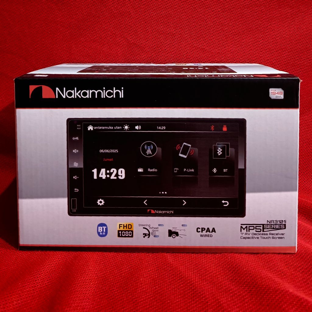 Headunit 7 Inch Mp5 Deckless Nakamichi NA31011