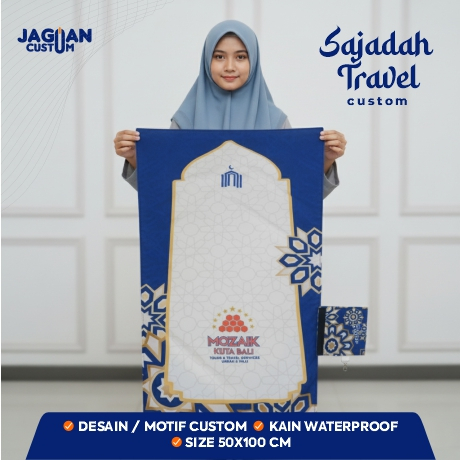 Sajadah Travel Custom Dewasa / Sajadah Souvenir / Oleh-oleh Haji Umrah