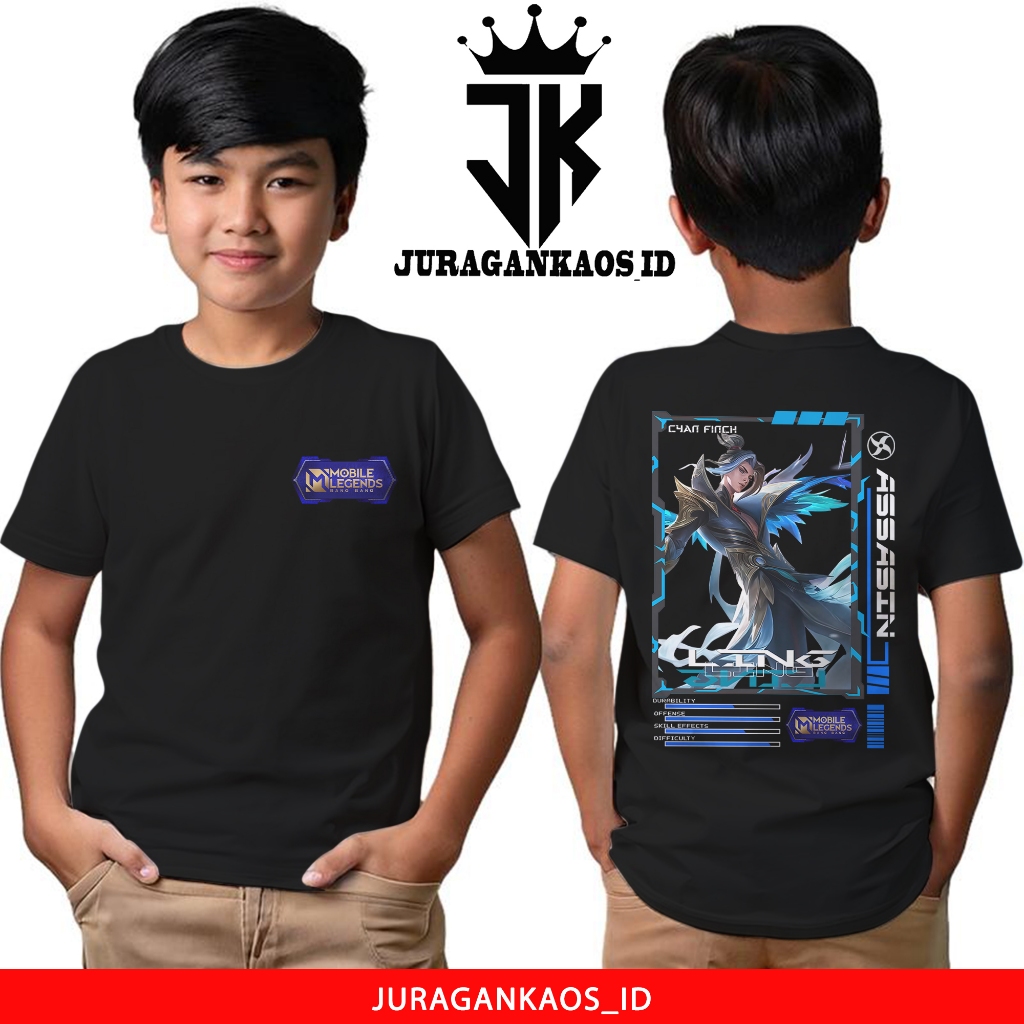 JuraganKaos Anak Motif Mobile Legend  Ling Serene Plume Baru - Kaos Anak Usia 1 Tahun Sampai 12 Tahu