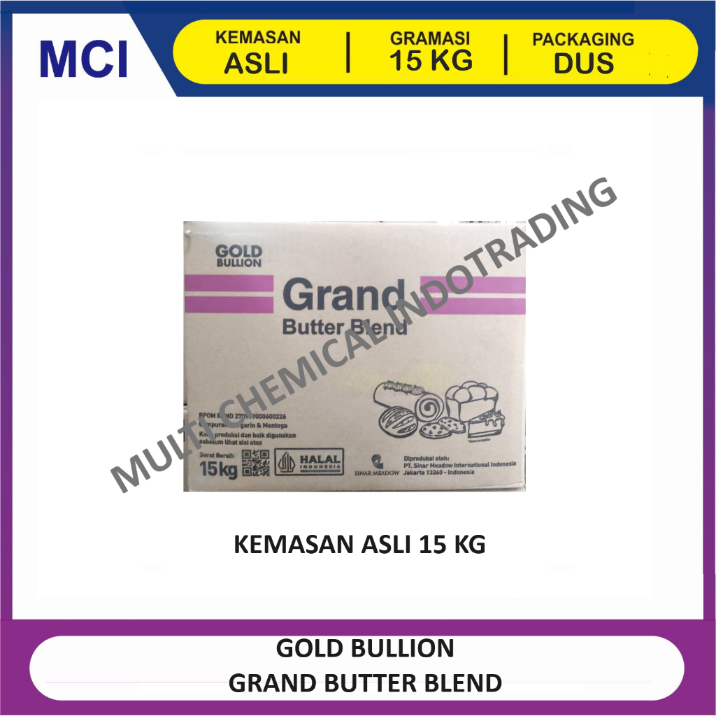 GOLD BULLION GRAND BUTTER BLEND MARGARIN - 1 DUS 15 KG