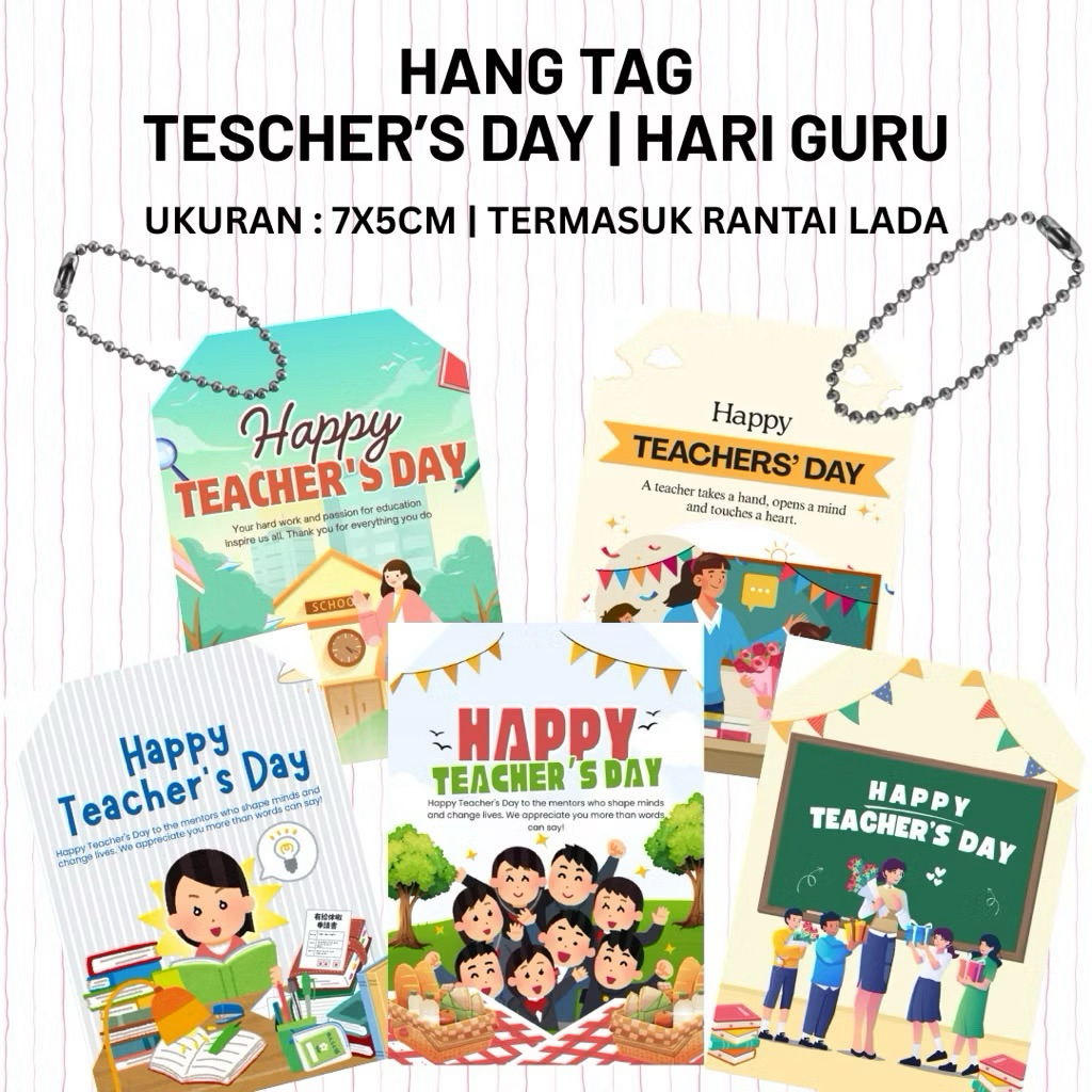 Hang Tag Hari Guru 16pcs | READY STOCK LANGSUNG KIRIM | Tag Hari Guru | Ucapan Hari Guru