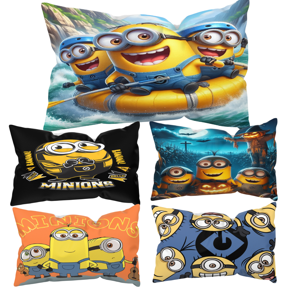 Bantal Tidur Anak Motif Kartun Ukuran 45x35 cm Motif Minions