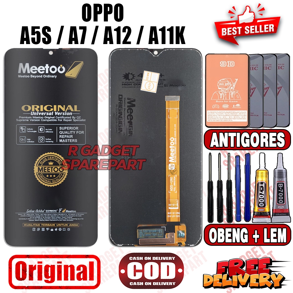 Lcd Touchscreen OPPO A5S / OPPO A7 / OPPO A12 / OPPO A11K Original MEETOO Lcd Fullset