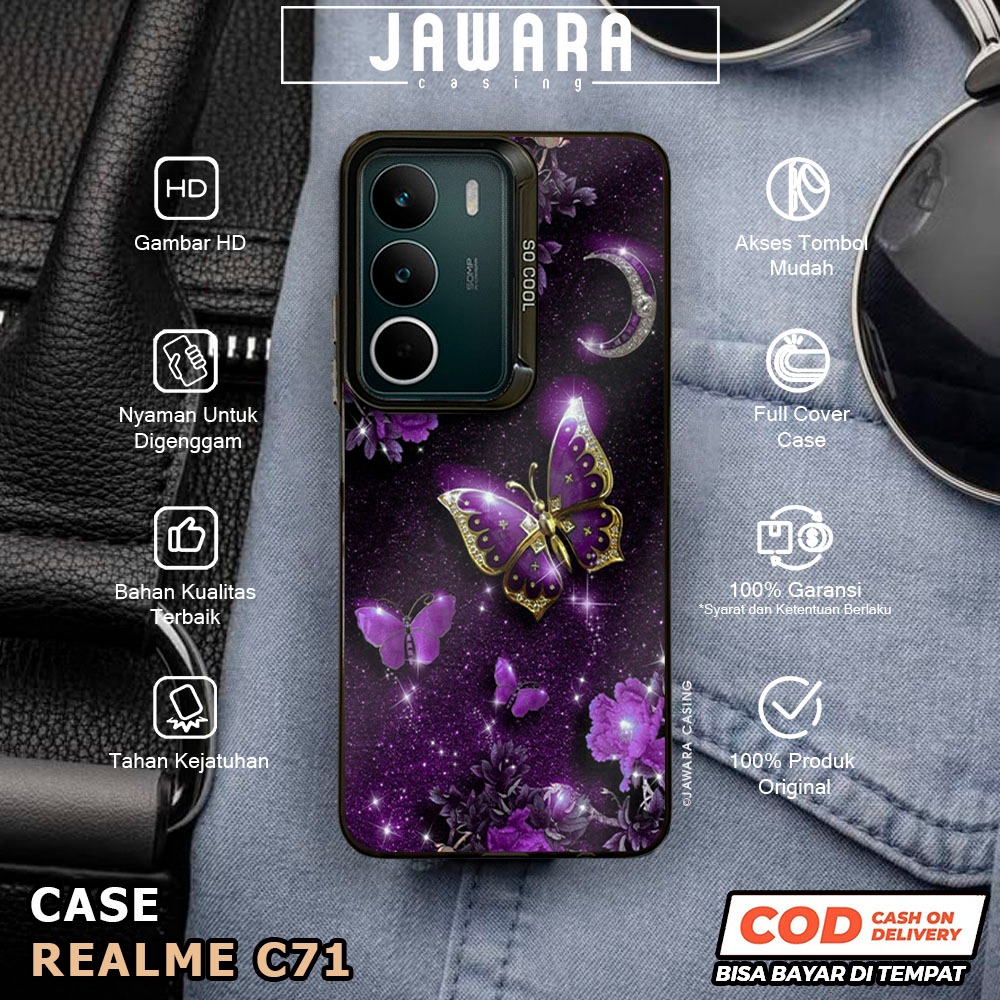 Casing Hp Realme C71 Jawara Casing [BTFY] Premium Casing So Cool Hologram Matte Soft Case Hybrid IMD