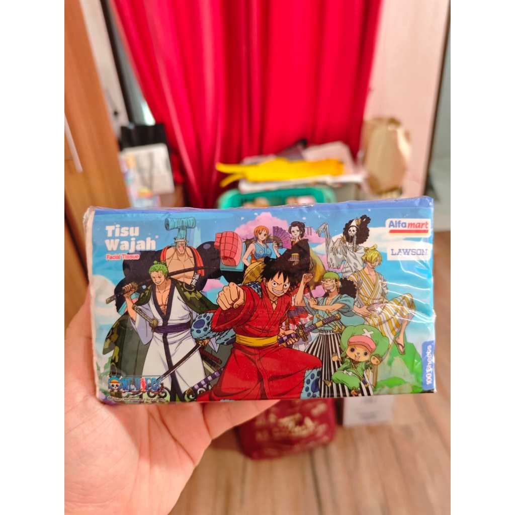 Tisu Tissue Wajah One Piece X Alfamart Lawson Straw Hat Crew Wanokuni Monkey D. Luffy Official Merch