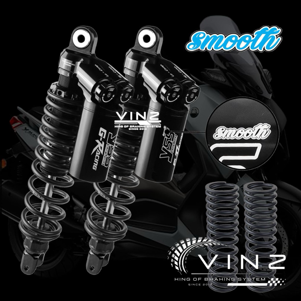 Shock YSS G Racing Yamaha Xmax Black // Shock YSS GRacing Yamaha Xmax Full Black Original By YSS Sus