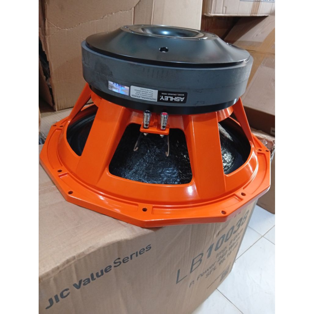 SPEAKER ASHLEY 18 INCH ORANGE 1855A PLUS PACKING KAYU