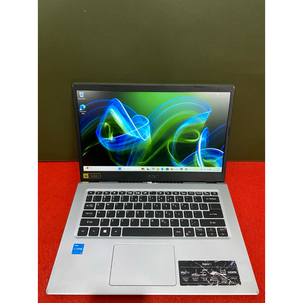 Acer aspire 5 intel core i3-11 th ram 8 gb ssd 512 gb fhd windows 11 ori fullset