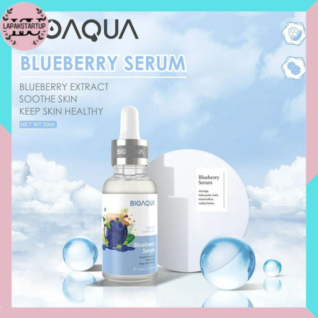 LPS Serum Wajah Bioaqua Blueberry Essence Serum Glowing Anti Penuaan Dini dan Anti Jerawat