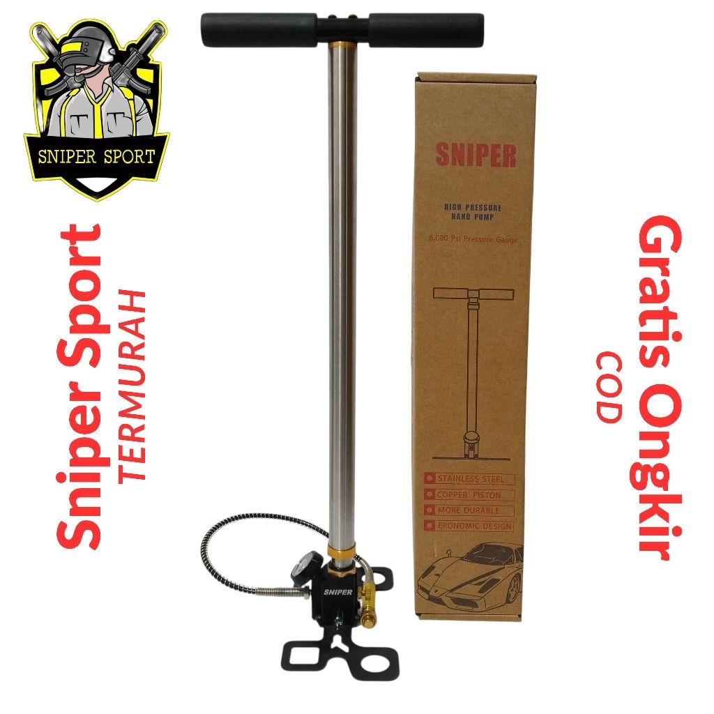 Pompa Pcp Sniper Lipat | Pompa Pcp 6000 Psi | Pompa Pcp 3 Stage | Pompa Pcp Sniper Original