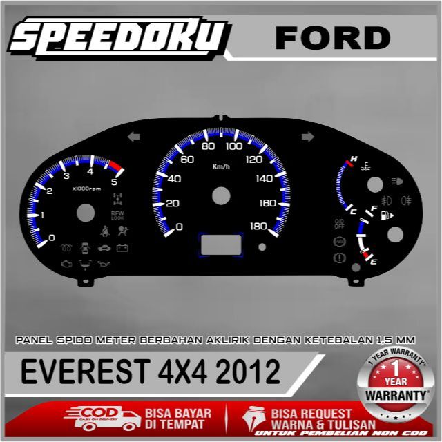 PAPAN SPEEDOMETER CUSTOM FORD EVEREST 4X4 2012
